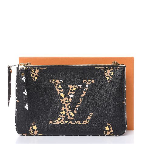 pochette louis vuitton doppia zip|louis vuitton double pochette jungle.